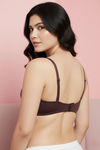 Zivame Padded Regular Wired 3/4th Coverage Strapless Bra - Shaved Chocolate — thumbnail 3